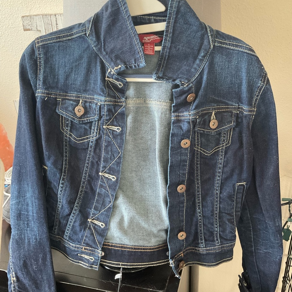 Dark Denim Jean Jacket Cropped ARIZONA